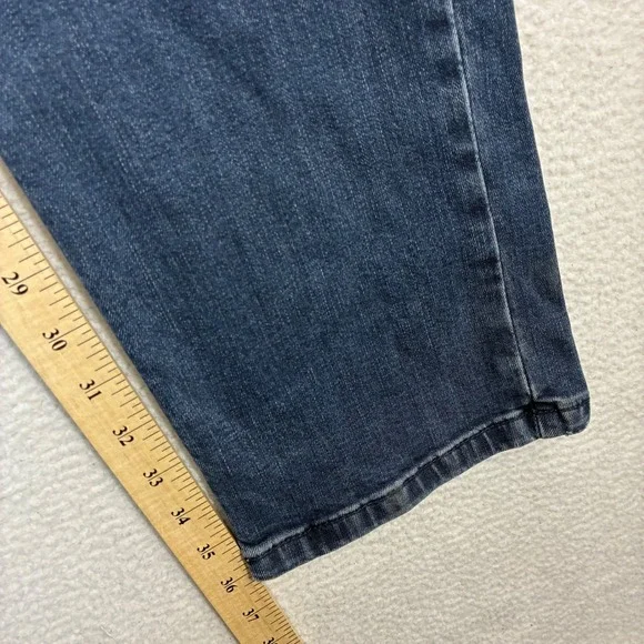 Levis 514 Straight Jeans Men 32x36 Blue Fade Stretch Casual Tall Whiskered Denim - Picture 5 of 7